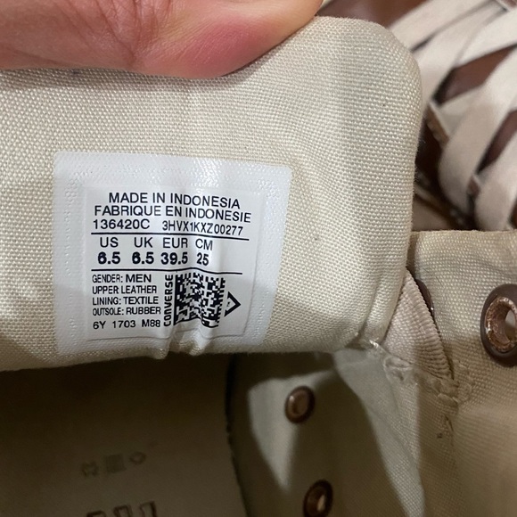 Converse Leather Chuck Taylor Hollis Pinecone Hightop Shoes- Size 6.5/EUR 9.5 - Picture 7 of 13